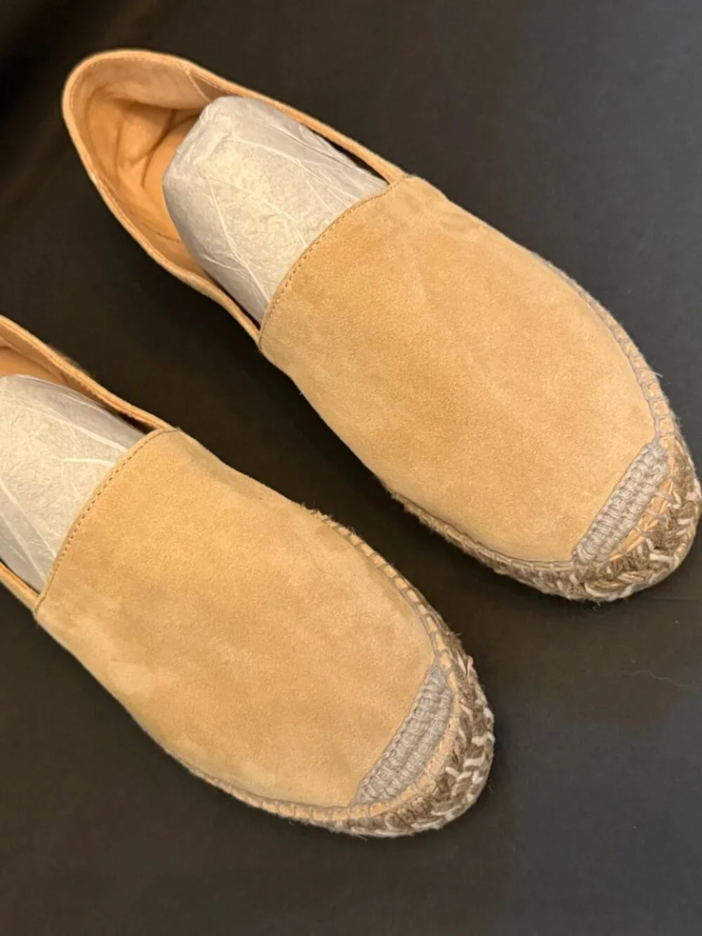 Gaimo Cream Suede Espadrille Wedges (EU 39)